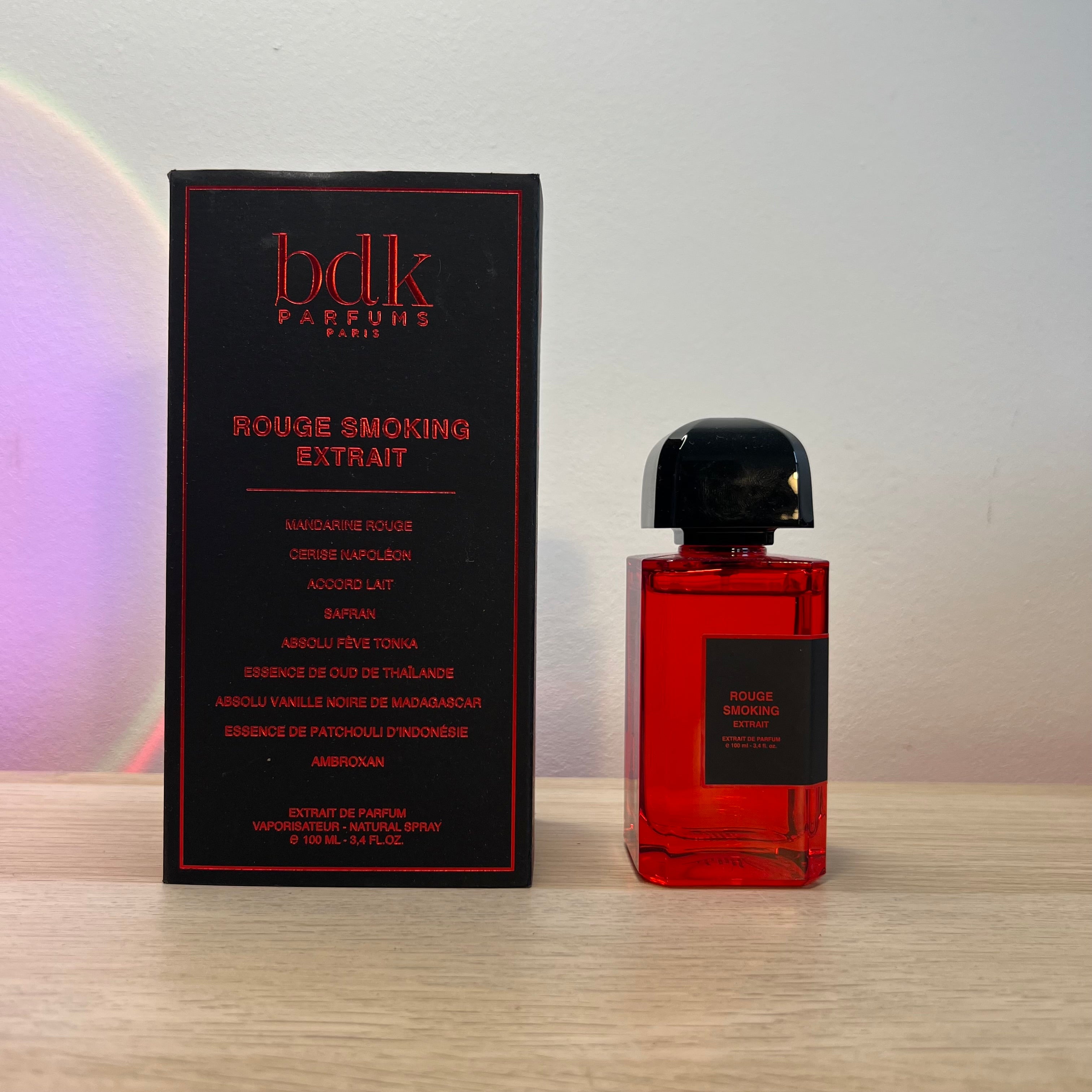 Rouge smoking extrait – extrait de parfum (100 ml, 95% restant, avec boîte) | BDK PARFUMS