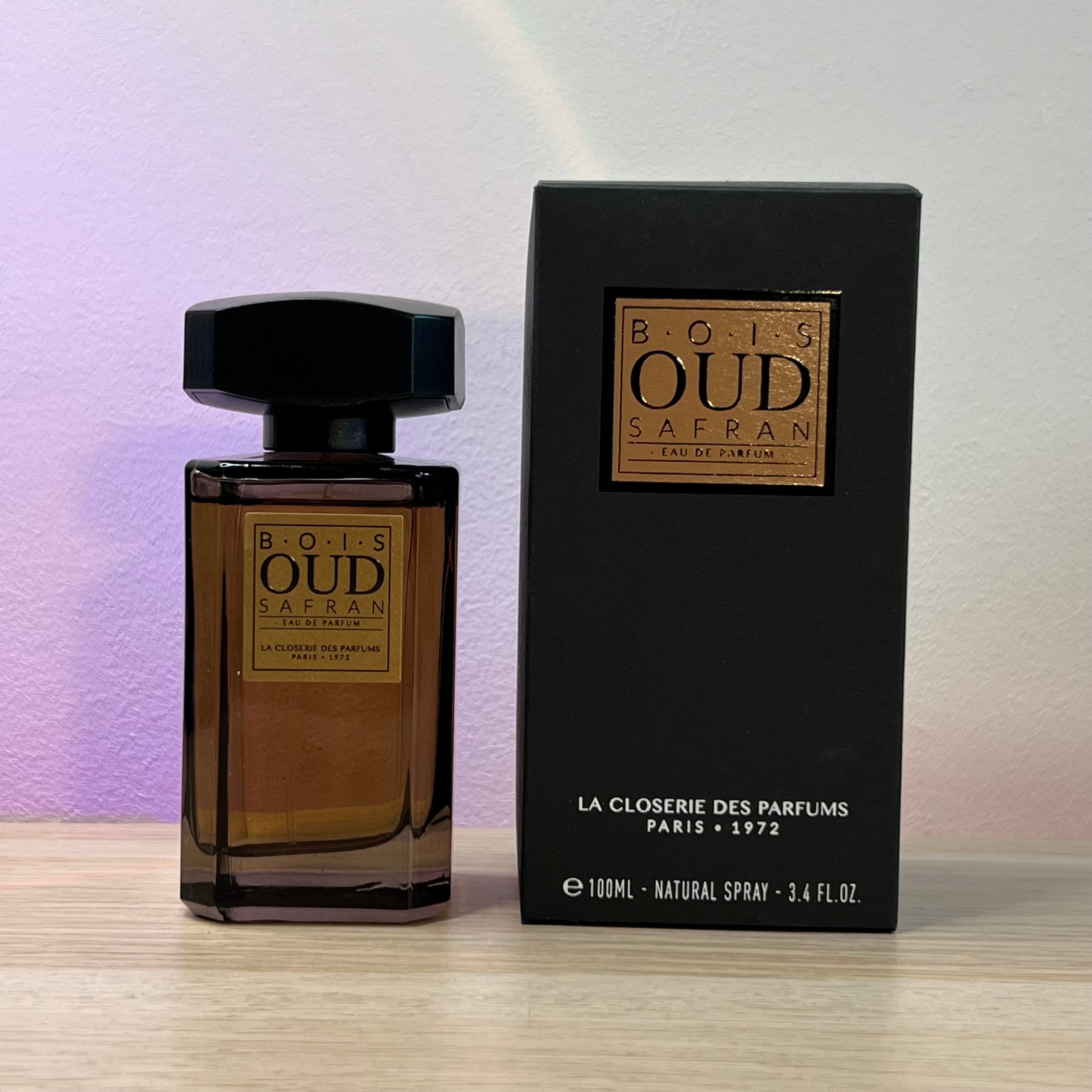 Bois oud safran – EDP (100 ml, 90% restant, avec boîte) | La closerie des parfums