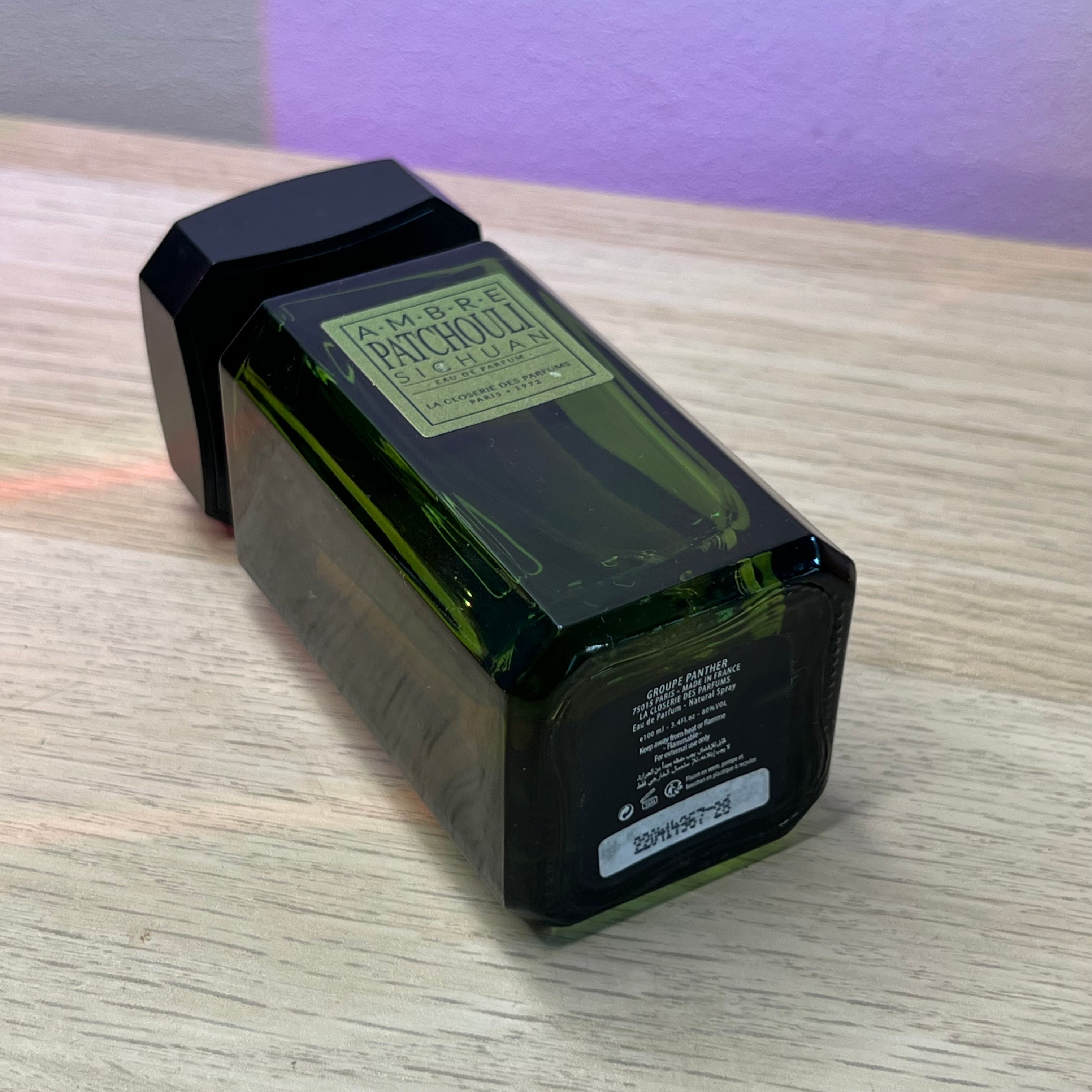 Ambre patchouli Sichuan – EDP (100 ml, 70% restant, sans boîte) | La closerie des parfums