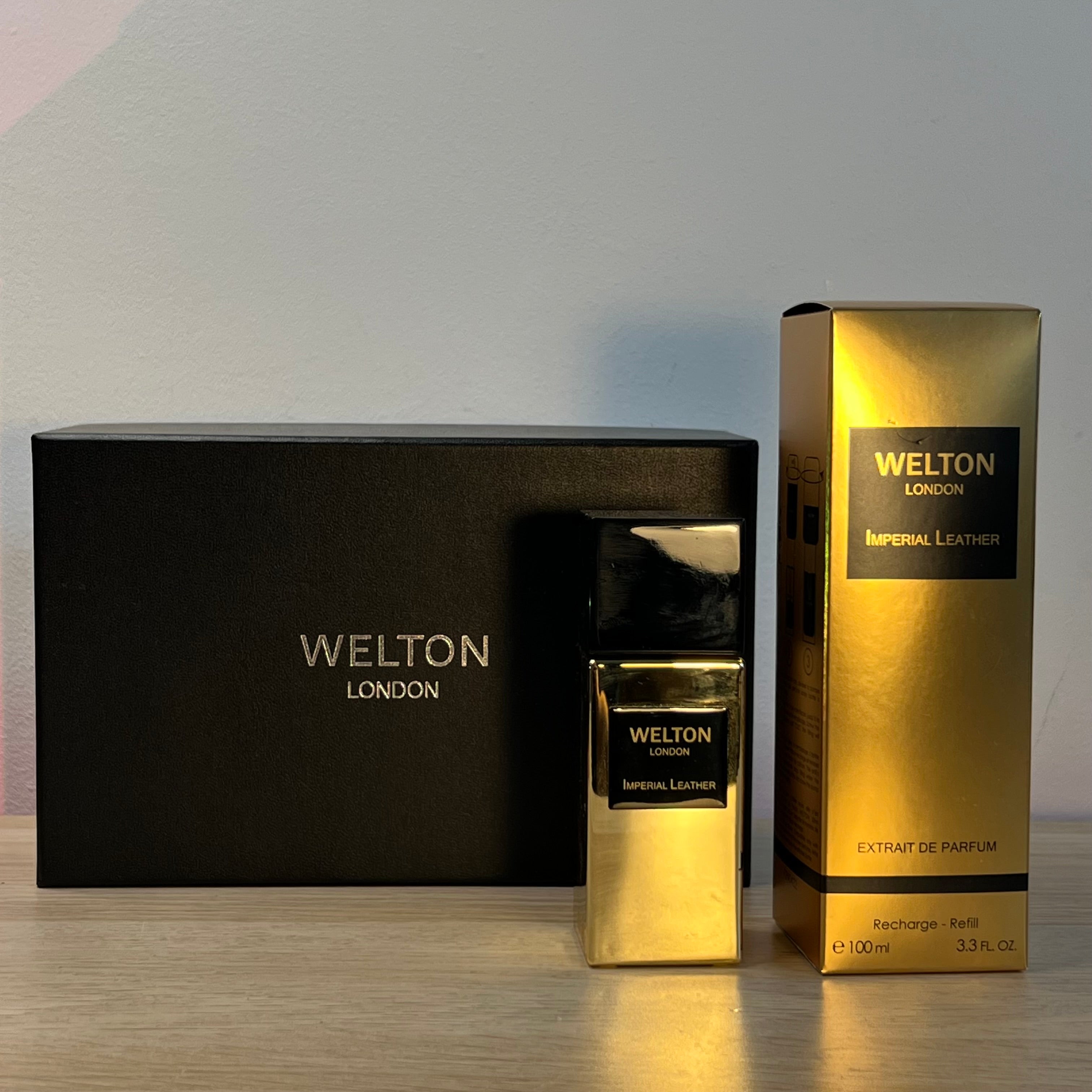 Impérial leather – Coffret (50 ml + Recharge 100 ml) – Extrait de parfum (150 ml, 100% restant, avec boîte) | Welton London