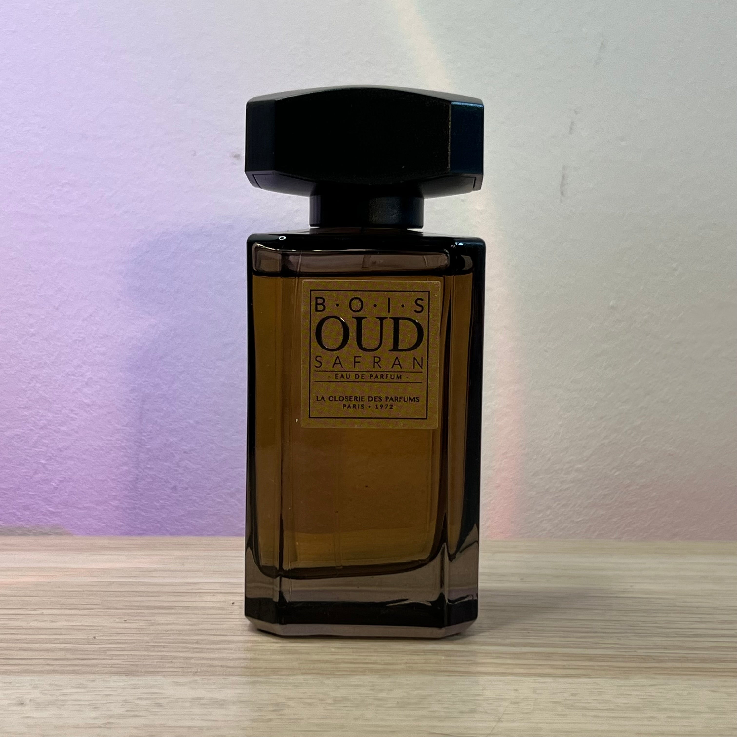 Bois oud safran – EDP (100 ml, 90% restant, avec boîte) | La closerie des parfums