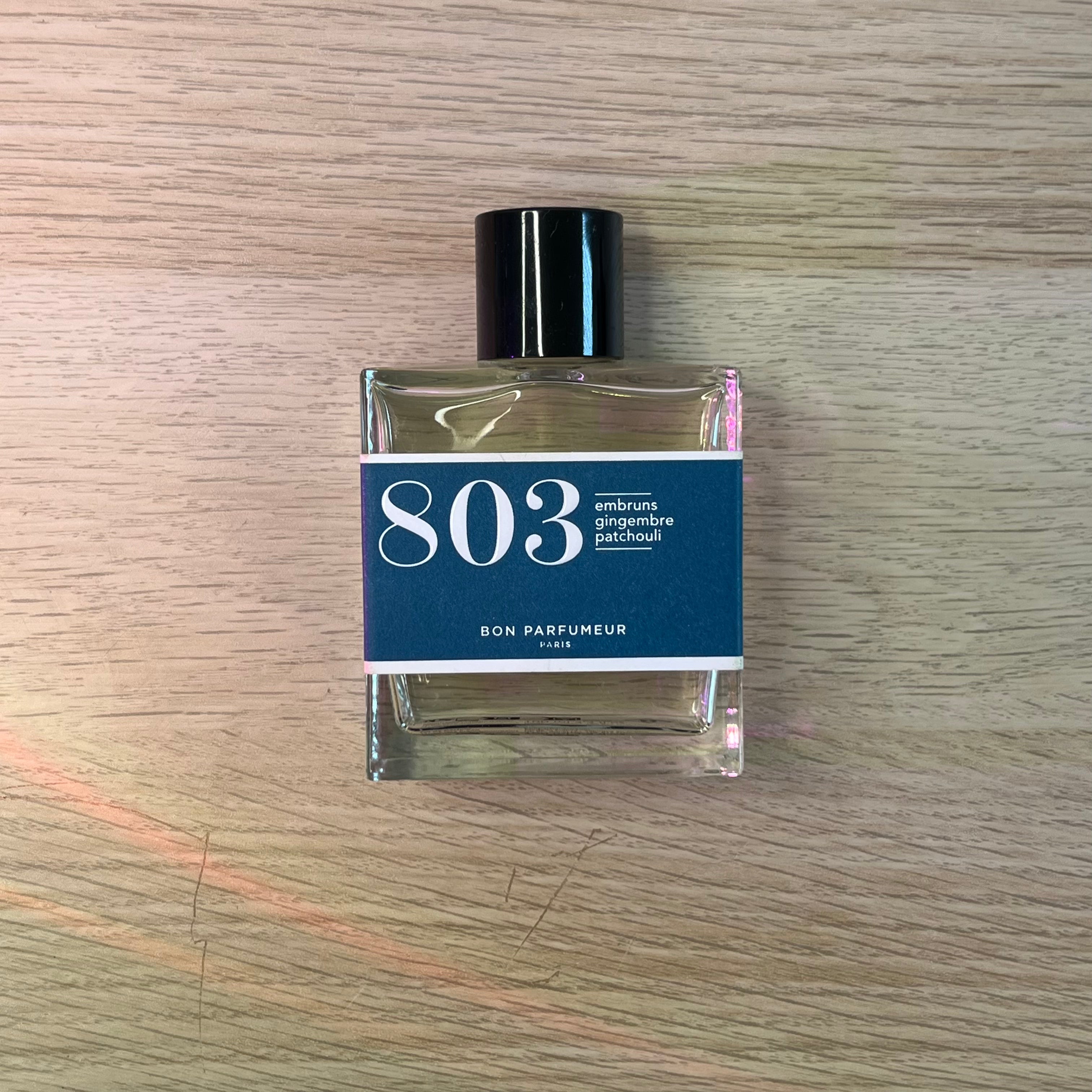 Bon Parfumeur – 803 | Cardamome, Cèdre & Musc (100 ml – 60 % restant)